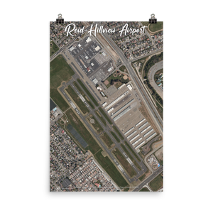 Reid-Hillview Airport of Santa Clara County (KRHV) Satellite Image Poster