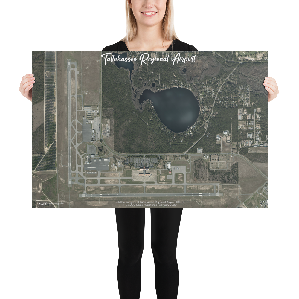Tallahassee Regional Airport (KTLH) Satellite Image Poster 
