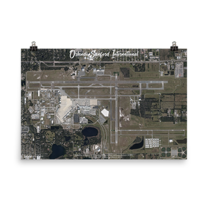 Orlando Sanford International Airport (KSFB) Satellite Image Poster