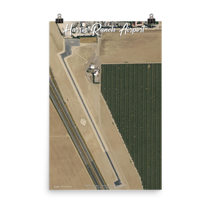 Harris Ranch Airport (3O8) Satellite Image Poster