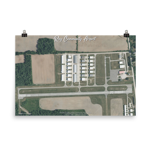Ray Community Airport (57D) Satellite Image Poster