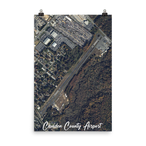 Camden County Airport (K19N) Satellite Image Poster