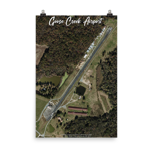 Goose Creek Airport (28A) Satellite Image Poster