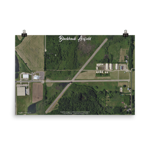 Blackhawk Airfield (K87Y) Satellite Image Poster