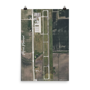 Morris Municipal James R. Washburn field (KC09) Satellite Image Poster