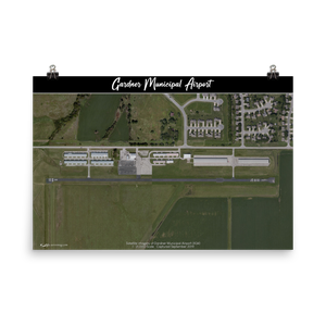 Gardner Municipal Airport (K34) Satellite Image Poster