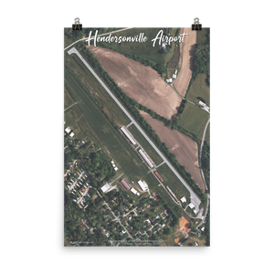 Hendersonville Airport (K0A7) Satellite Image Poster