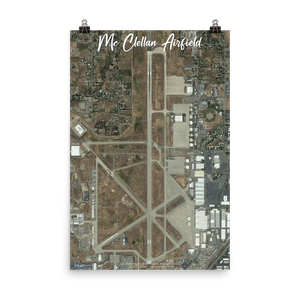 Mc Clellan Airfield (KMCC) Satellite Image Poster