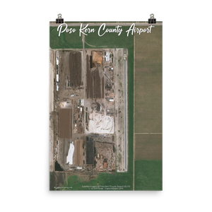 Poso Kern County Airport (KL73) Satellite Image Poster