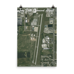 Indy South Greenwood Airport (KHFY) Satellite Image Poster