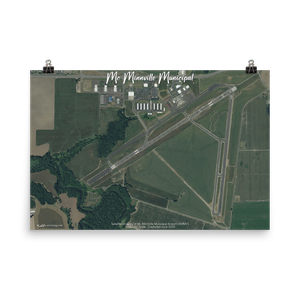 Mc Minnville Municipal Airport (KMMV) Satellite Image Poster
