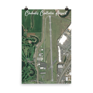 Chehalis Centralia Airport (KCLS) Satellite Image Poster