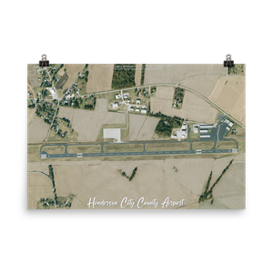 Henderson City County Airport (KEHR) Satellite Image Poster