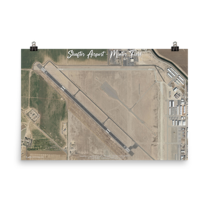 Shafter Airport - Minter Field (KMIT) Satellite Image Poster