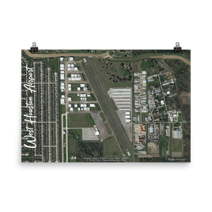 West Houston Airport (KIWS) Satellite Image Poster