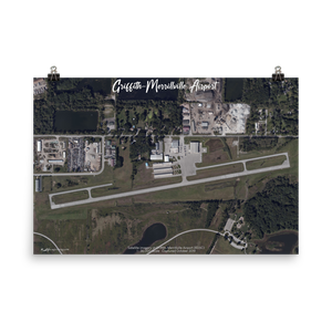 Griffith-Merrillville Airport (K05C) Satellite Image Poster