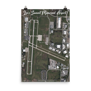 Lee's Summit Municipal Airport (KLXT) Satellite Image Poster