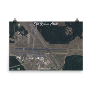 Esler Regional Airport (KESF) Satellite Image Poster