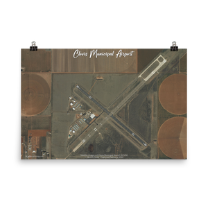 Clovis Municipal Airport (KCVN) Satellite Image Poster