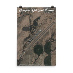 Alamogordo White Sands Regional Airport (KALM) Satellite Image Poster