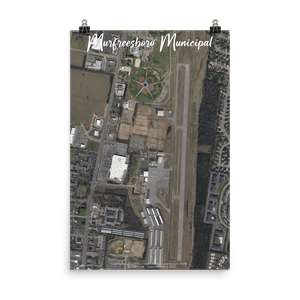 Murfreesboro Municipal Airport (KMBT) Satellite Image Poster