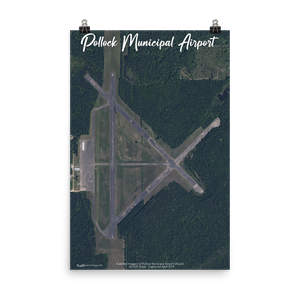 Pollock Municipal Airport (KL66) Satellite Image Poster