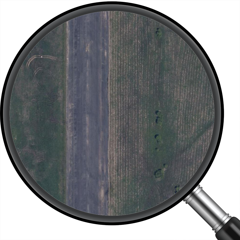 Pollock Municipal Airport (KL66) Satellite Image Poster 