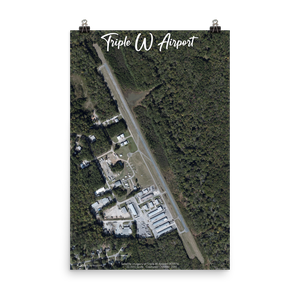 Triple W Airport (K5W5) Satellite Image Poster