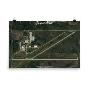 Campbell Airport (KC81) Satellite Image Poster
