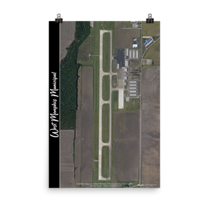 West Memphis Municipal Airport (KAWM) Satellite Image Poster