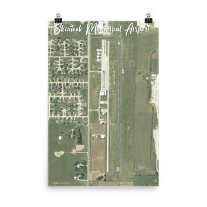 Skiatook Municipal Airport (2F6) Satellite Image Poster