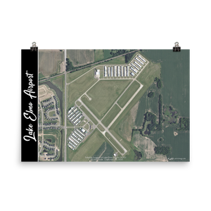 Lake Elmo Airport (K21D) Satellite Image Poster