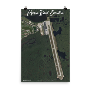 Marco Island Executive Airport (KMKY) Satellite Image Poster