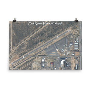 Casa Grande Municipal Airport (KCGZ) Satellite Image Poster
