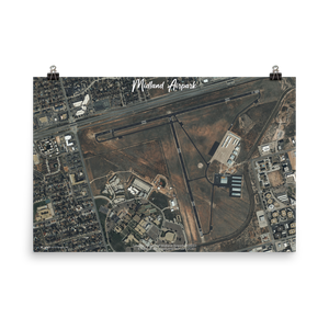 Midland Airpark (KMDD) Satellite Image Poster