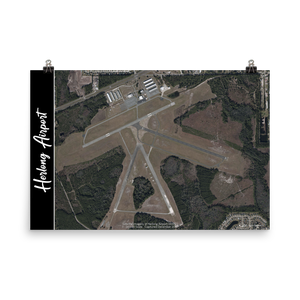 Herlong Airport (KHEG) Satellite Image Poster