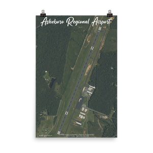 Asheboro Regional Airport (KHBI) Satellite Image Poster