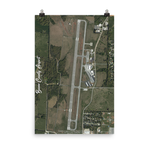 Boone County Airport (KHRO) Satellite Image Poster