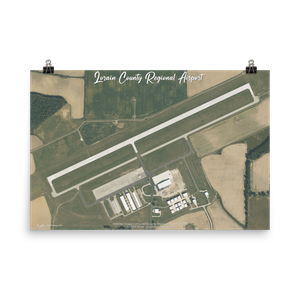 Lorain County Regional Airport (KLPR) Satellite Image Poster