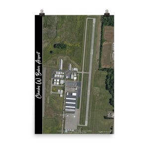 Charles W. Baker Airport (K2M8) Satellite Image Poster