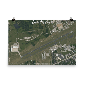 Capital City Airport (KFFT) Satellite Image Poster