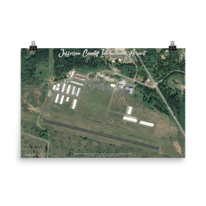 Jefferson County International Airport (K0S9) Satellite Image Poster