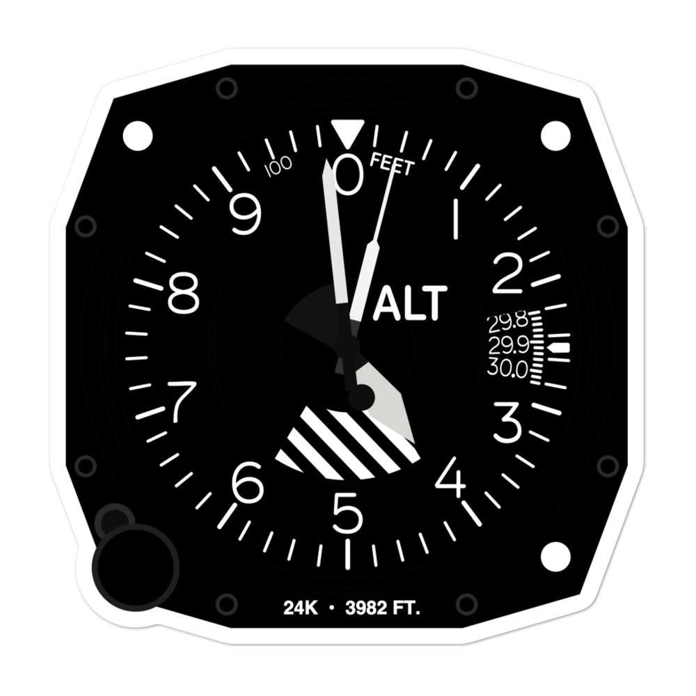 Krassel US Forest Service Airport (24K) Altimeter Stickers 