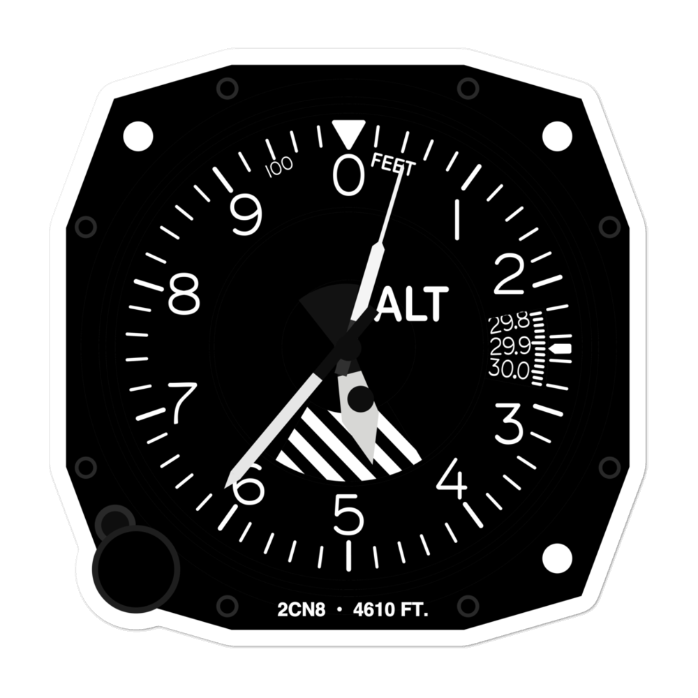 Lake Arrowhead Airport (2CN8) Altimeter Stickers 