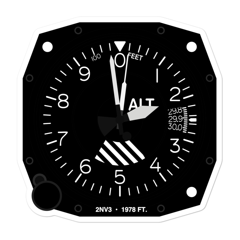 Vista Del Monte Lot 55 Heliport (2NV3) Altimeter Stickers 