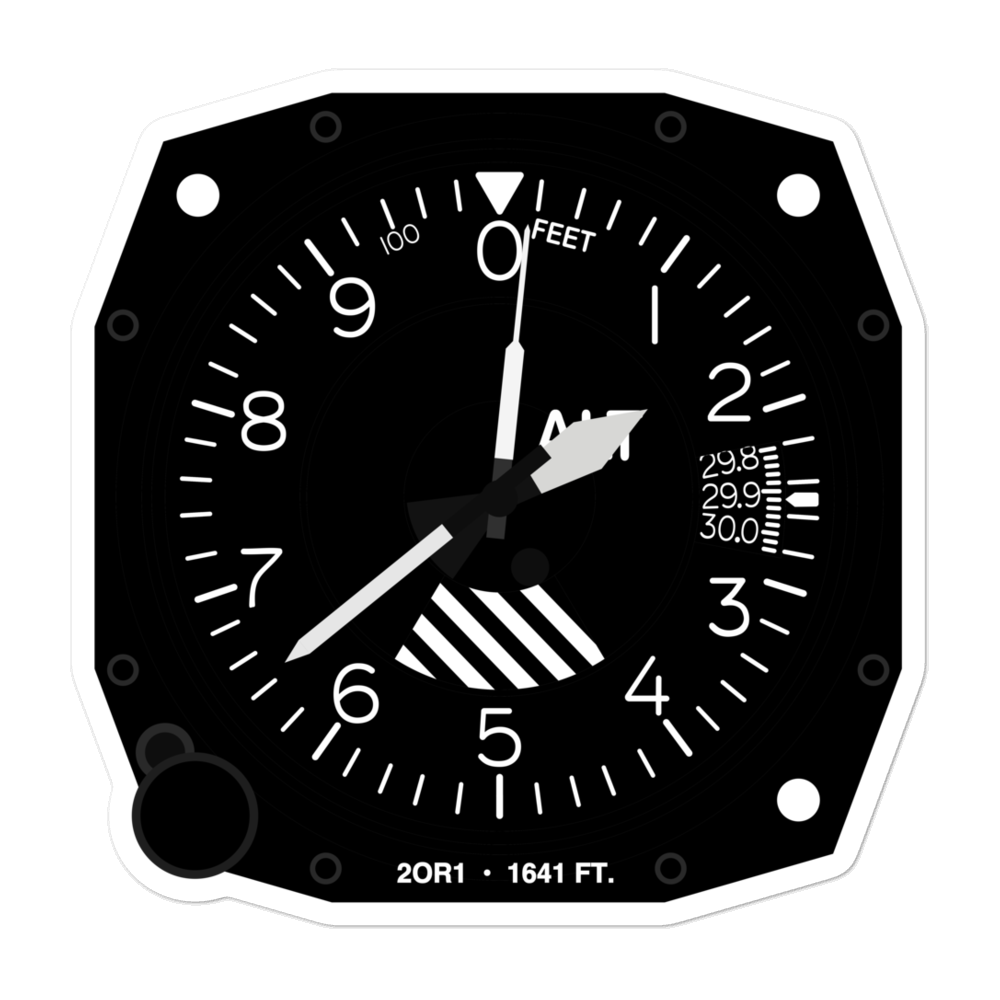 Big Muddy Ranch Airport (2OR1) Altimeter Stickers 