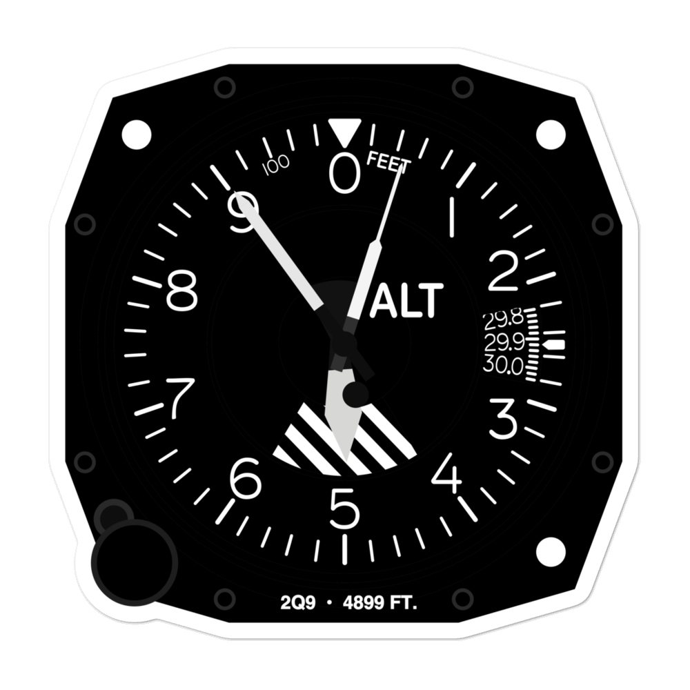 Dyer Airport (2Q9) Altimeter Stickers 