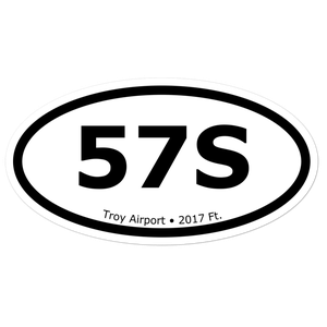 Troy Airport (K57S) Oval Sticker