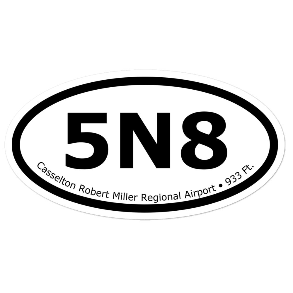 Casselton Robert Miller Regional Airport (K5N8) Oval Sticker 