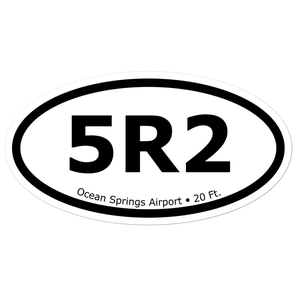 Ocean Springs Airport (K5R2) Oval Sticker